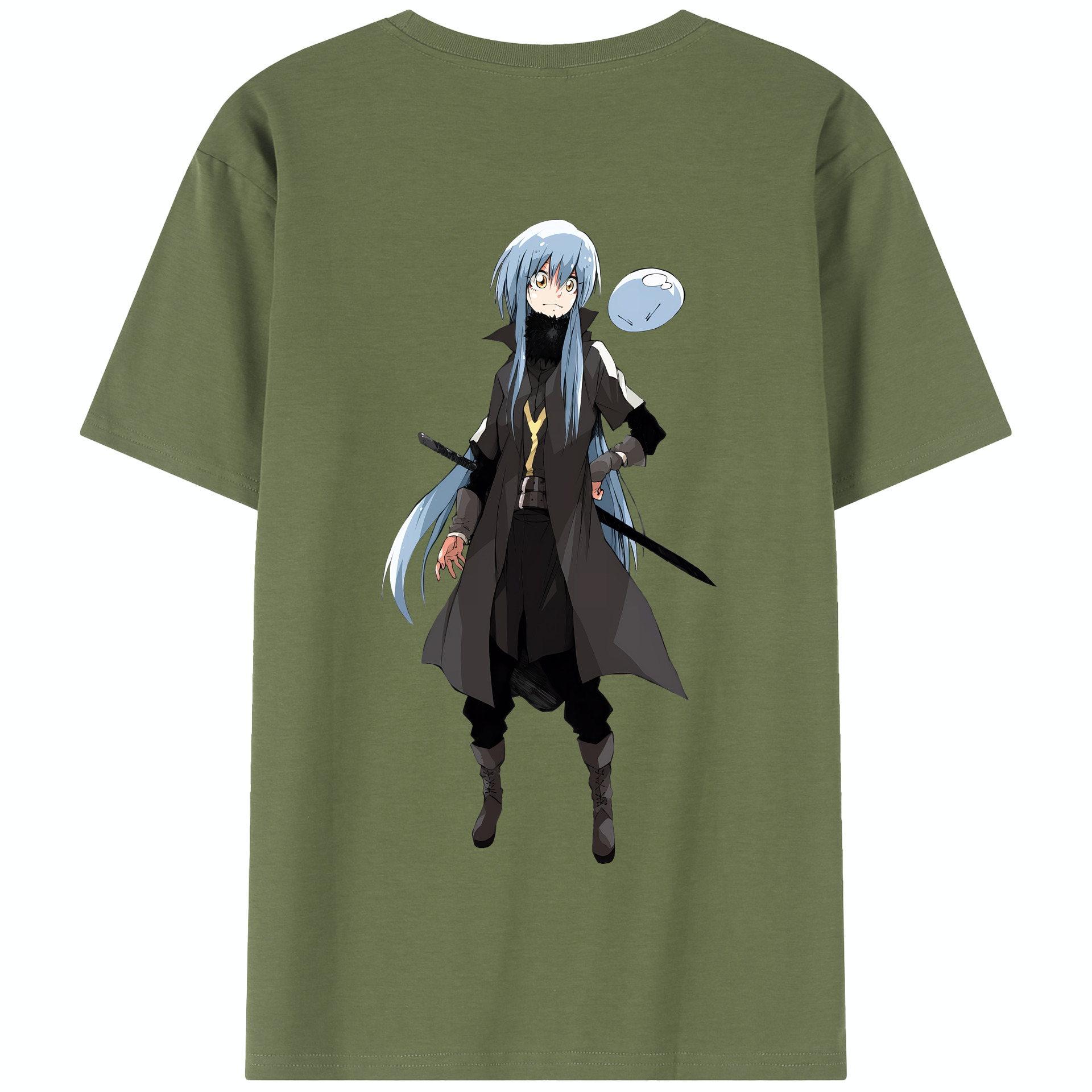 （画像用） 転スラ Regarding Reincarnated to Slime 綿100％半袖Tシャツ（背面プリント）